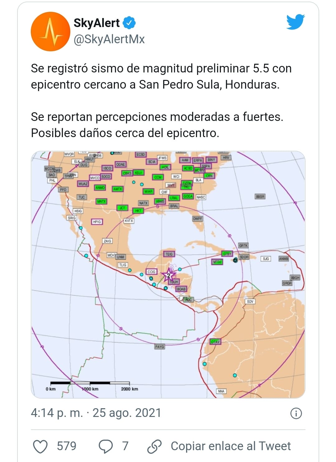 Se reporta sismo en Honduras que se sintió en Quintana Roo, #Chetumal.