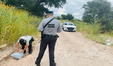 Guardia Nacional asegura aparente marihuana arrojada desde un auto en movimiento en Chihuahua