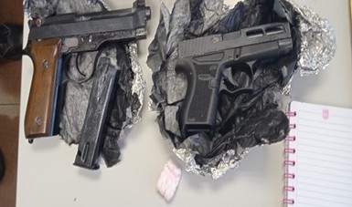 Guardia Nacional y Aduanas localizan dos armas de fuego ocultas dentro de una olla