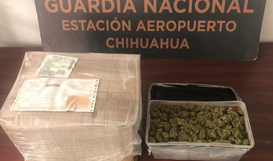 Guardia Nacional localiza aparente marihuana en empresa de paquetería en el Aeropuerto de Chihuahua