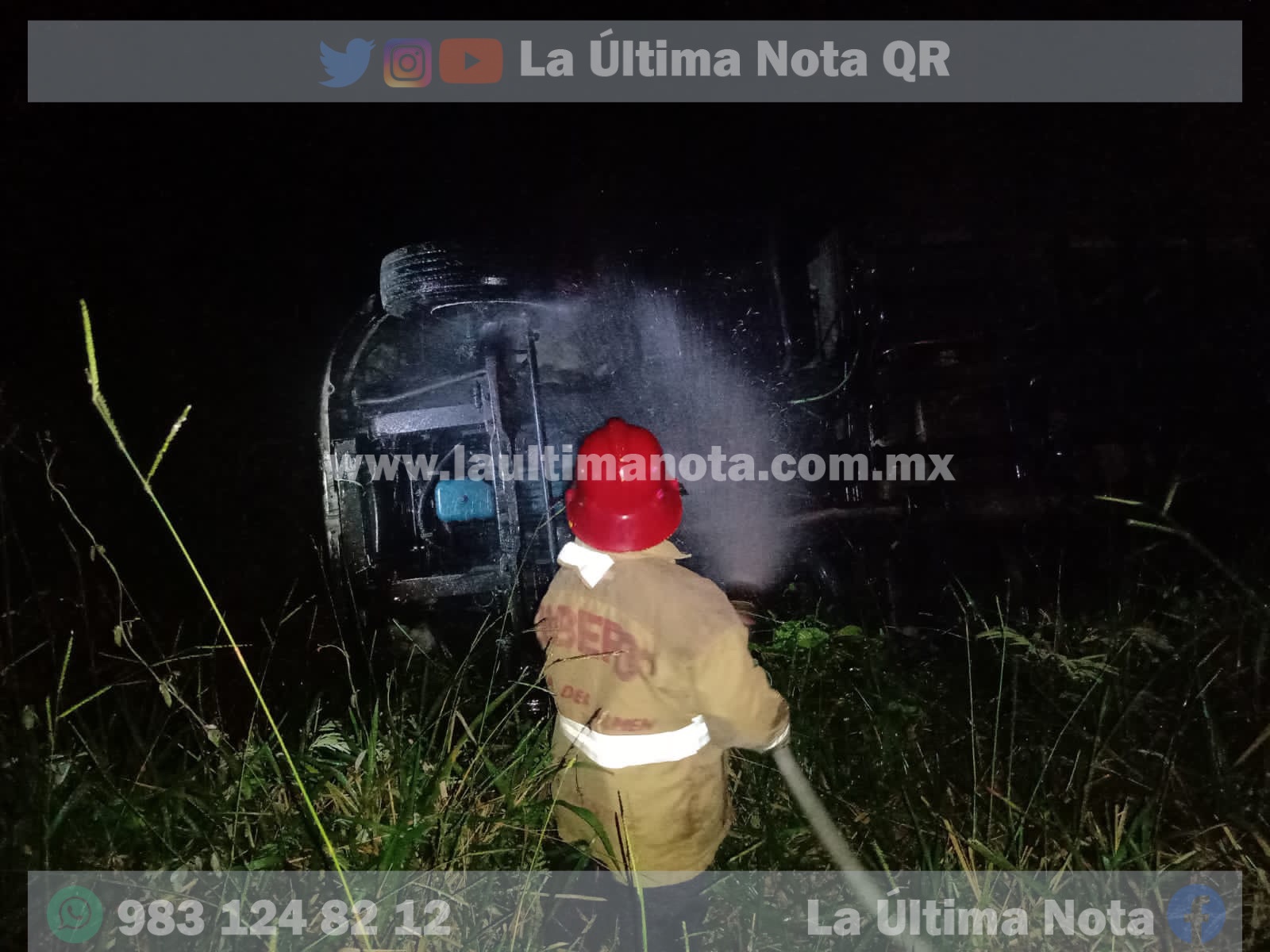 Vuelca Tráiler y se incendia en FCP