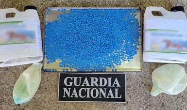 Binomios caninos de la Guardia Nacional encuentran pastillas de aparente fentanilo en Culiacán