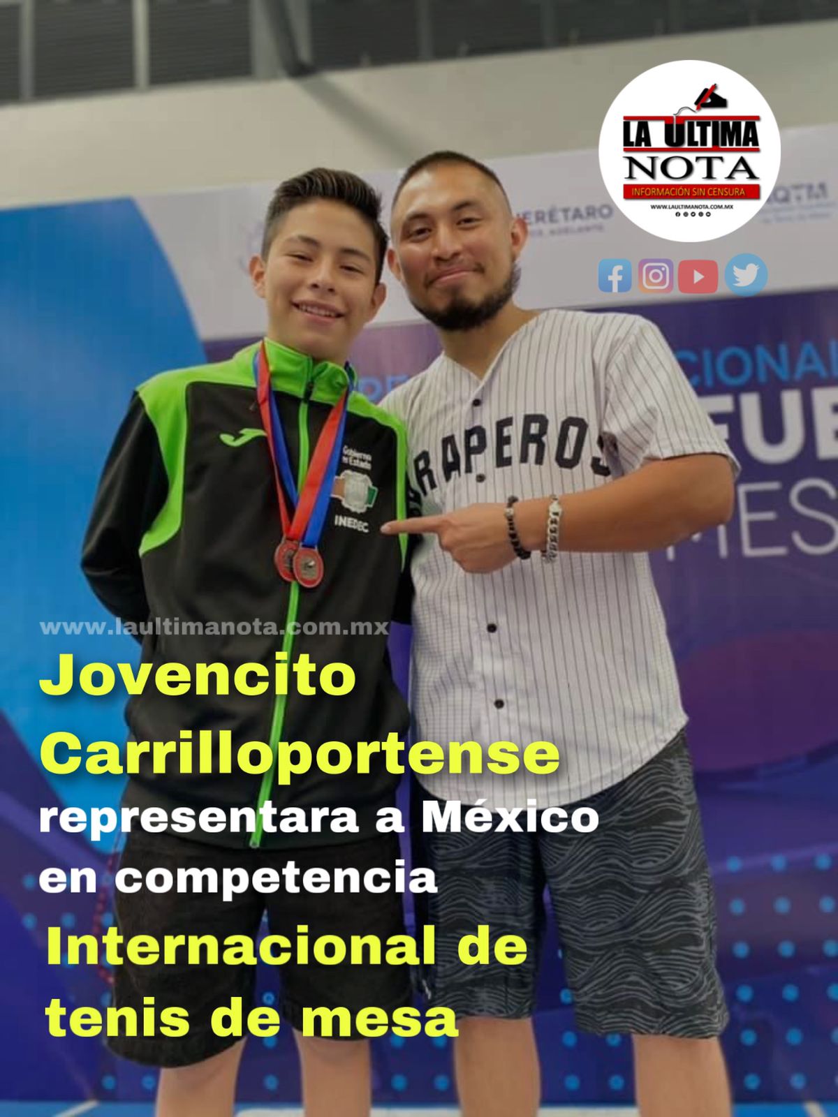 Califica carrilloportense a campeonato juvenil en tenis de mesa