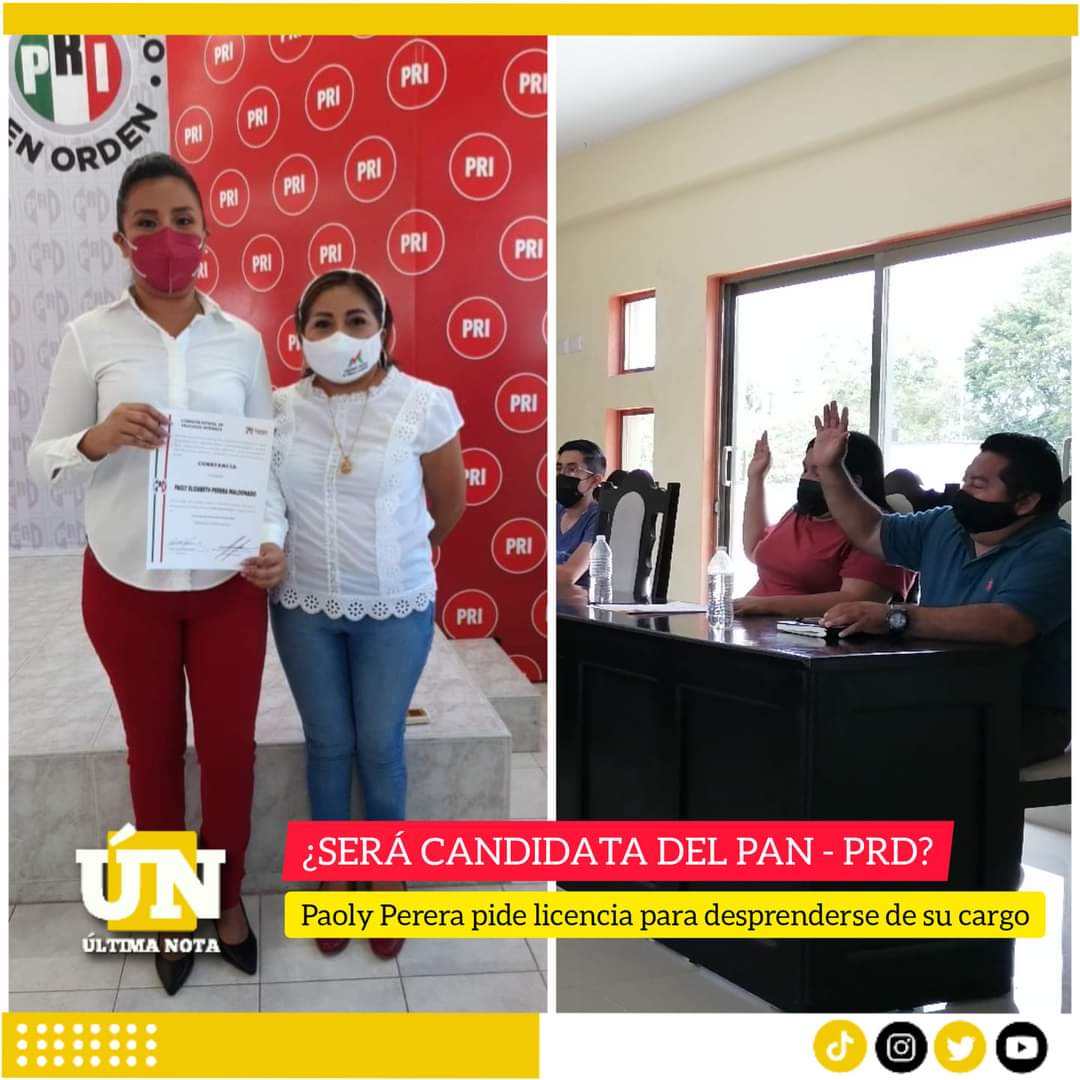 Se desprende Paoly Perera de su cargo ¿será candidata del PAN-PRD?