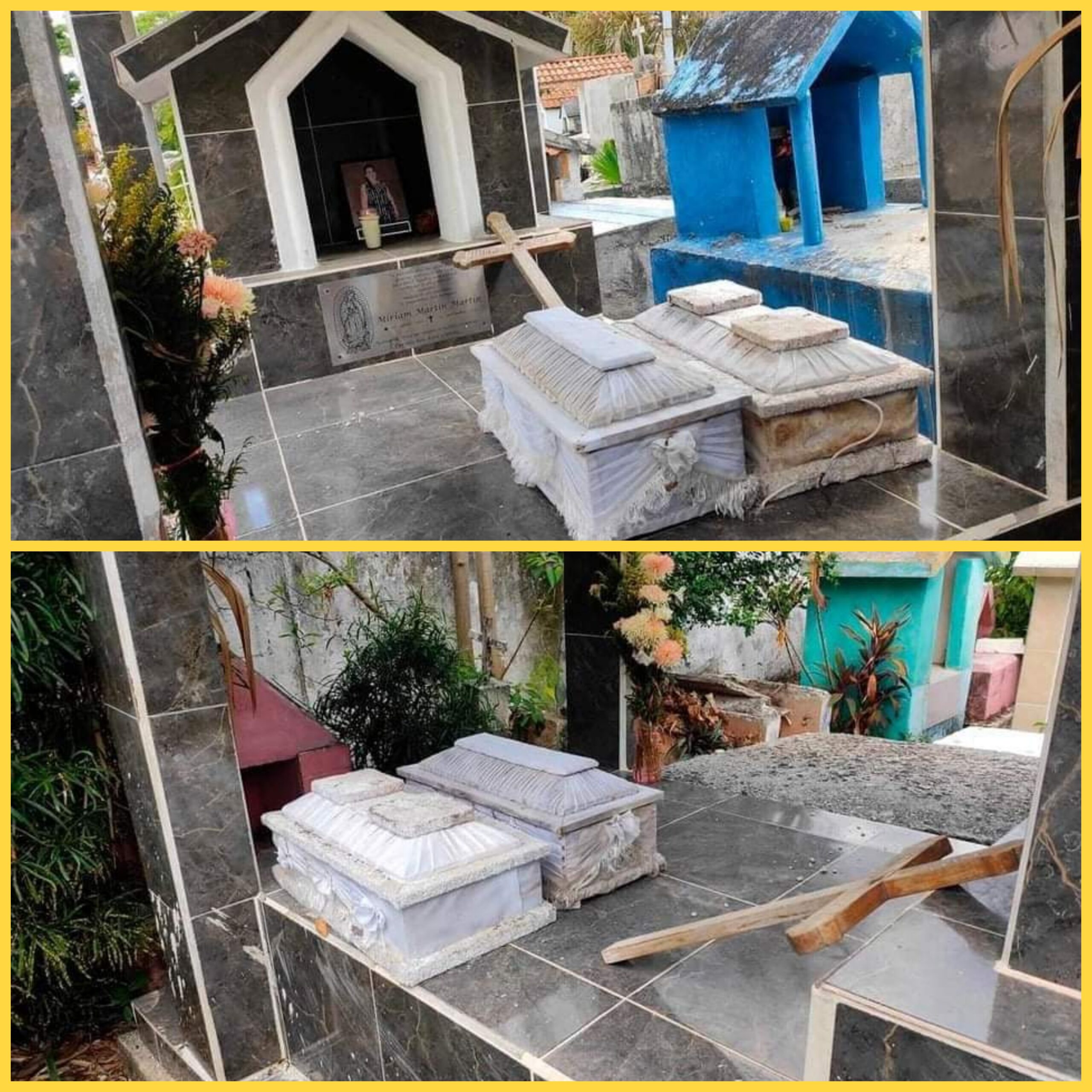 CirculaEnRedes apilan ataúdes sobre tumbas en JMM