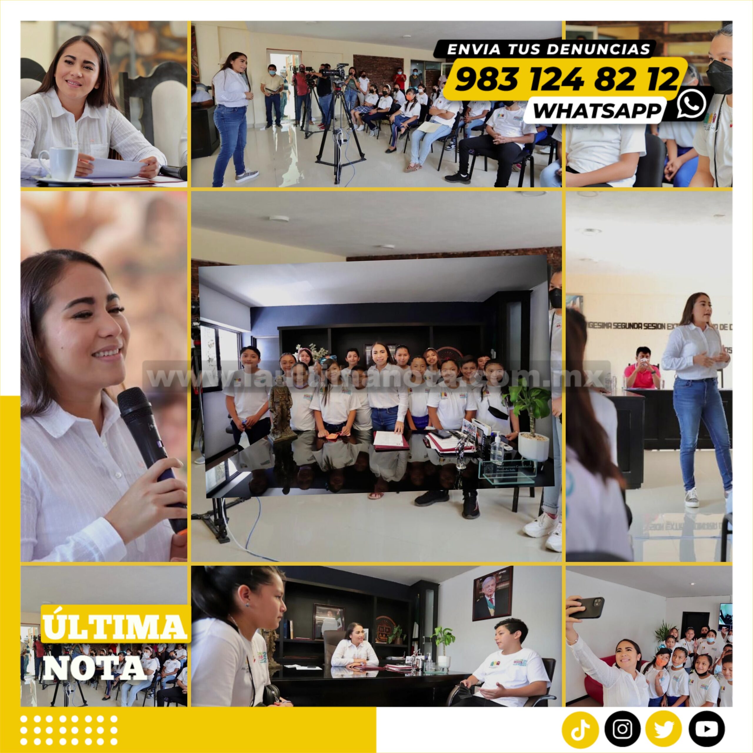 Asisten Regidores Infantiles a Sesión Extraordinaria de Cabildo