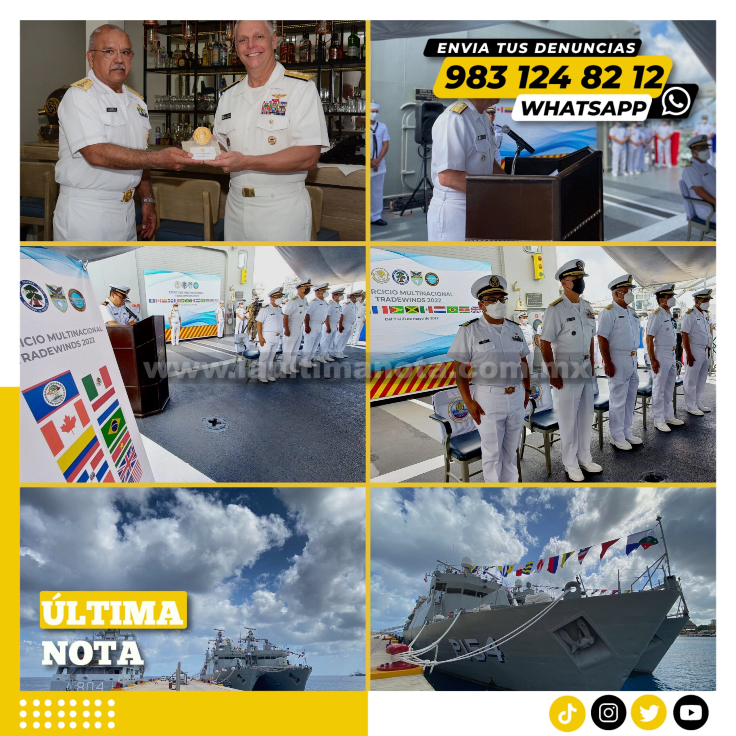 La Secretaría de Marina-Armada de México realiza el ejercicio multinacional “Tradewinds 2022”