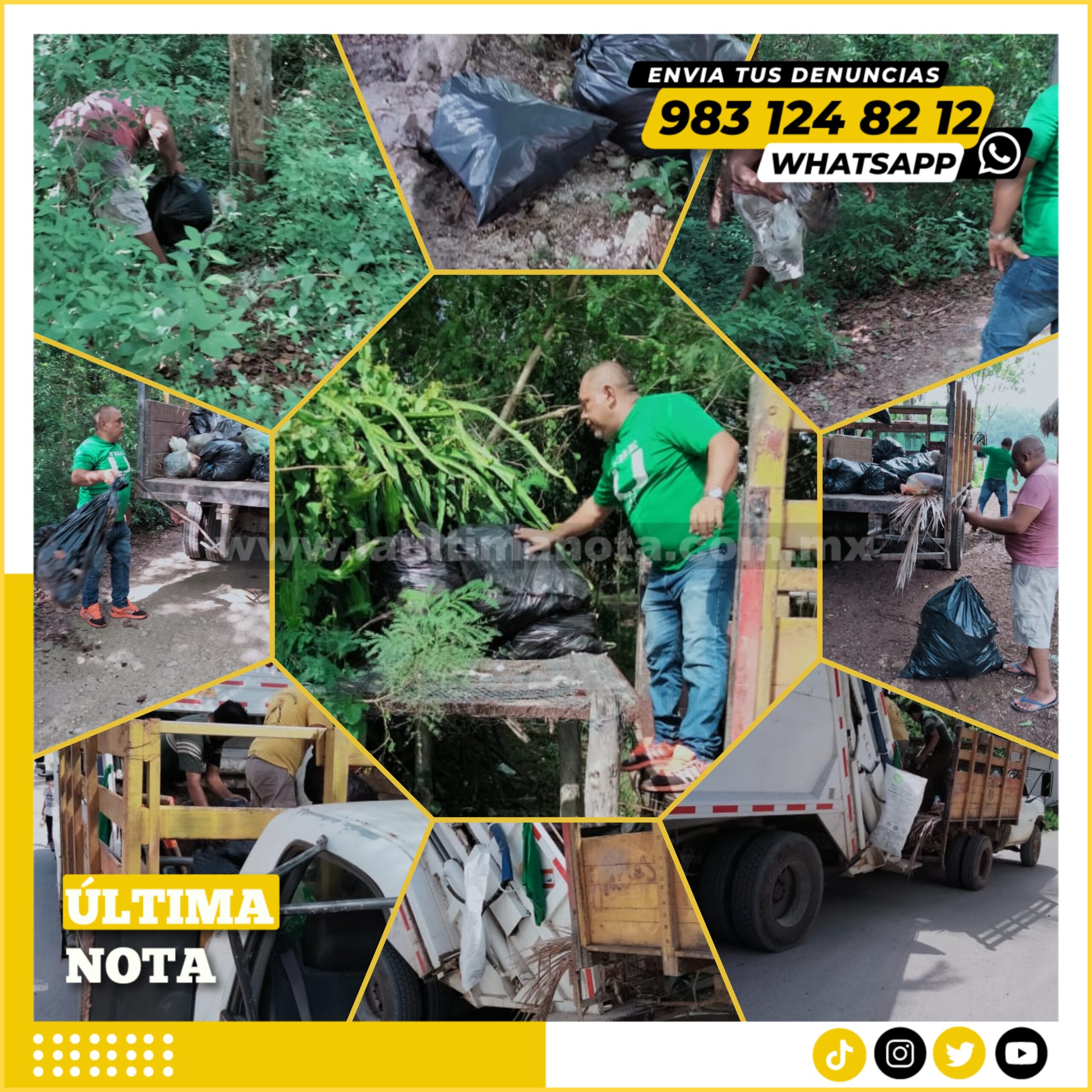 Limpian de ruta lagunar en Vigía Chico