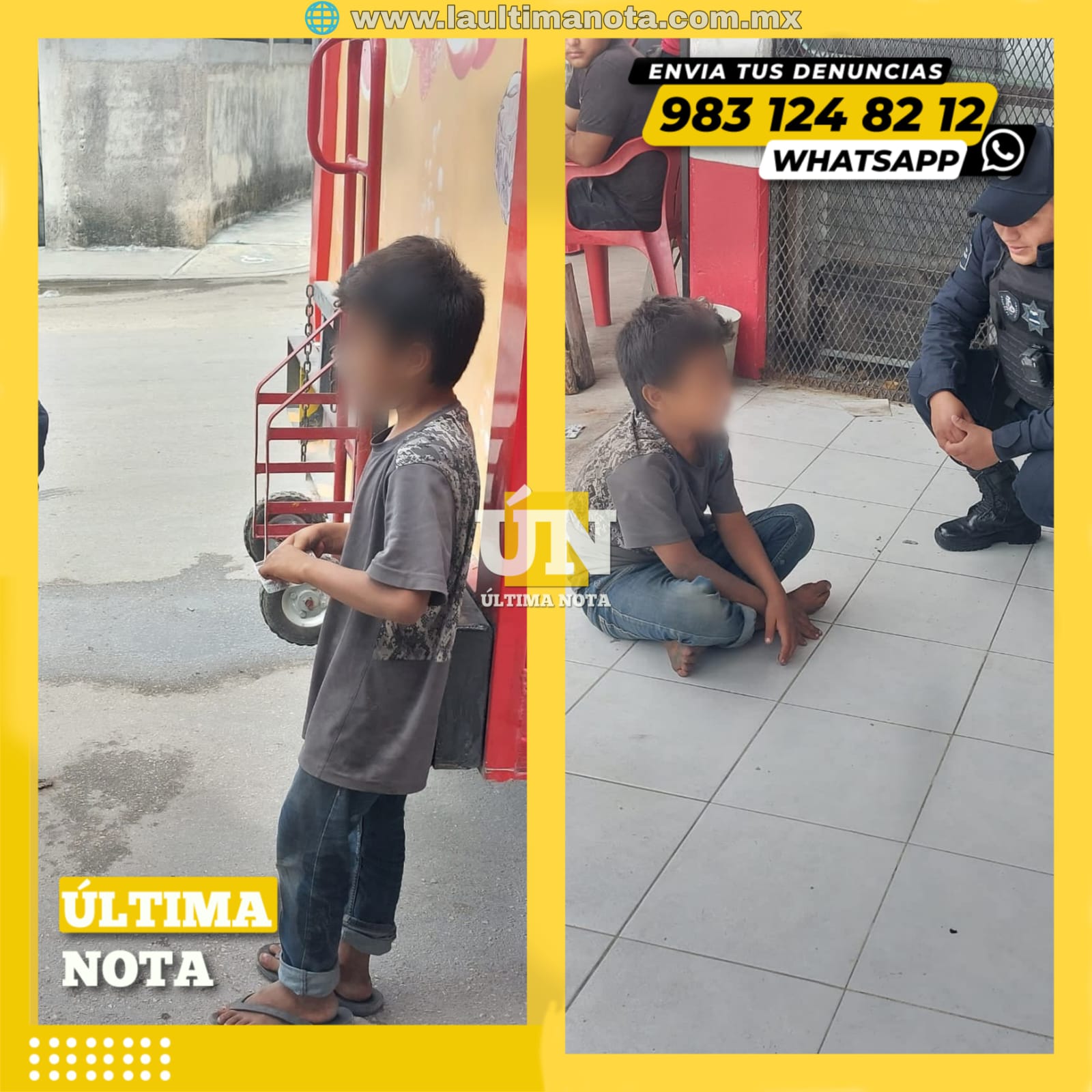 Rescata la Policía de Tulum a menor en situación de calle