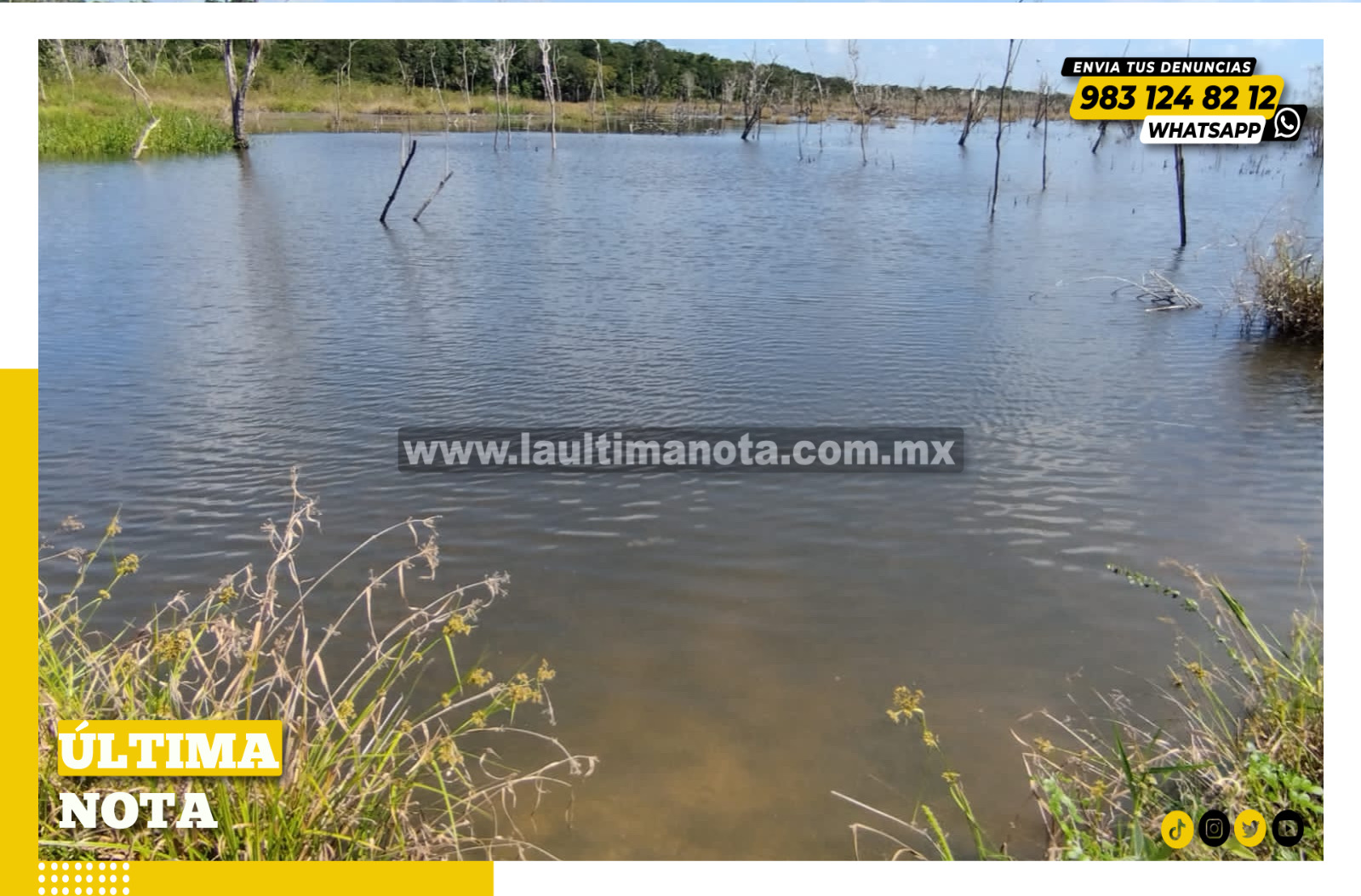 Escurrimientos de agua, ya van siendo riesgos a la Zona Maya