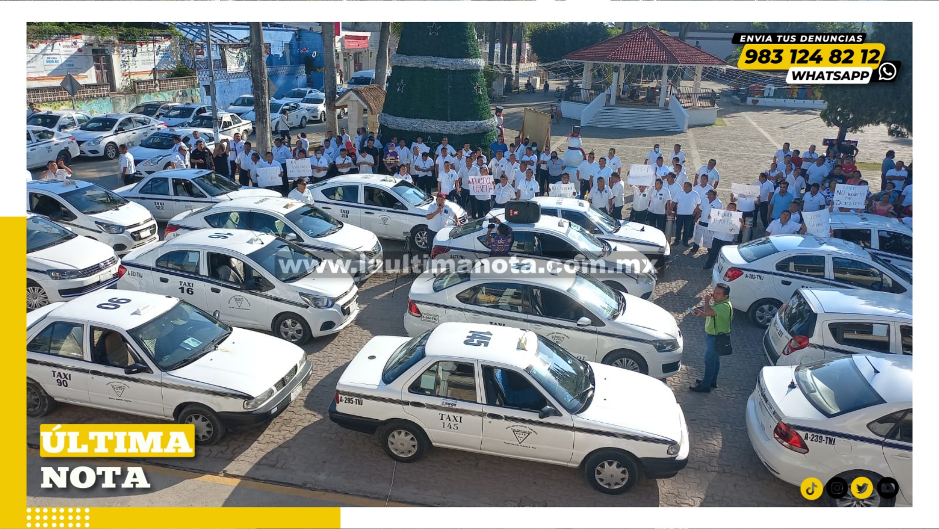 Taxistas de Carrillo se protegen de Uber, tras la llegada del Tren Maya