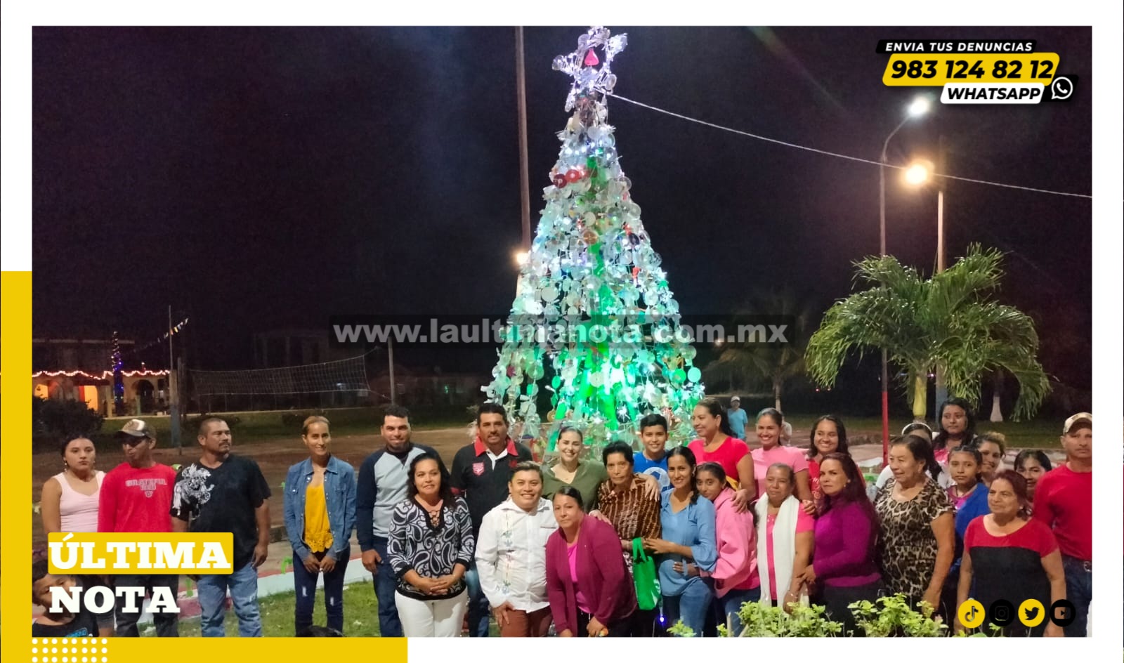 Ayuntamiento de Carrillo Puerto premia a ganadores de concurso navideño