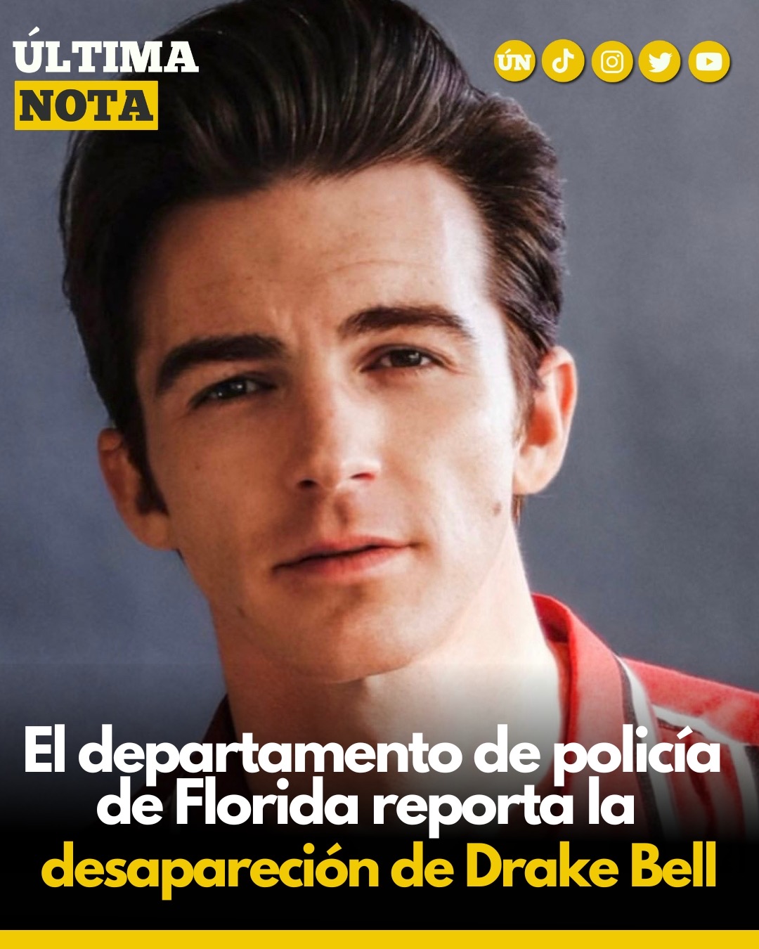 Drake Bell actor de la exitosa serie Drake & Josh está desaparecido