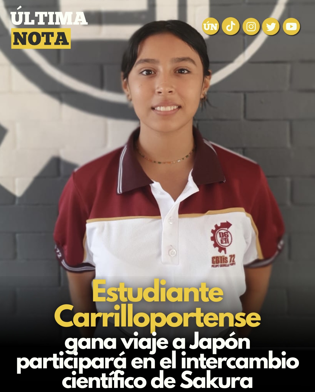 Gana estudiante carrilloportense viaje a Japón