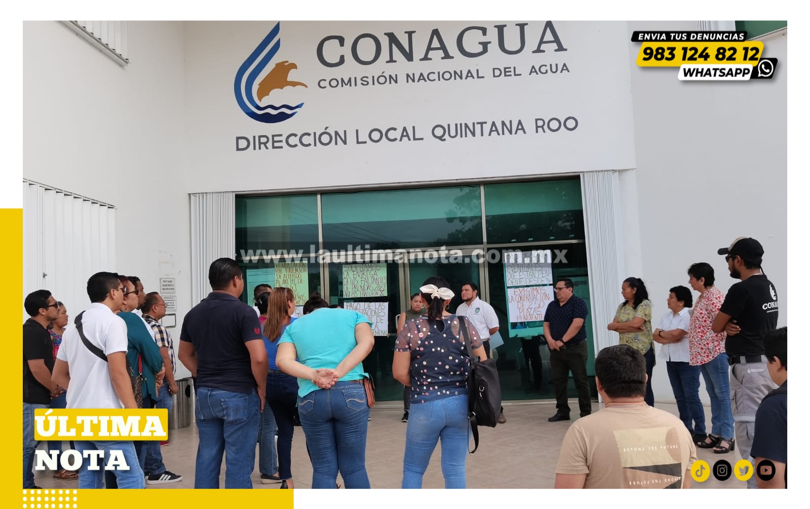 Toman instalaciones de Conagua, trabajadores exigen condiciones laborales