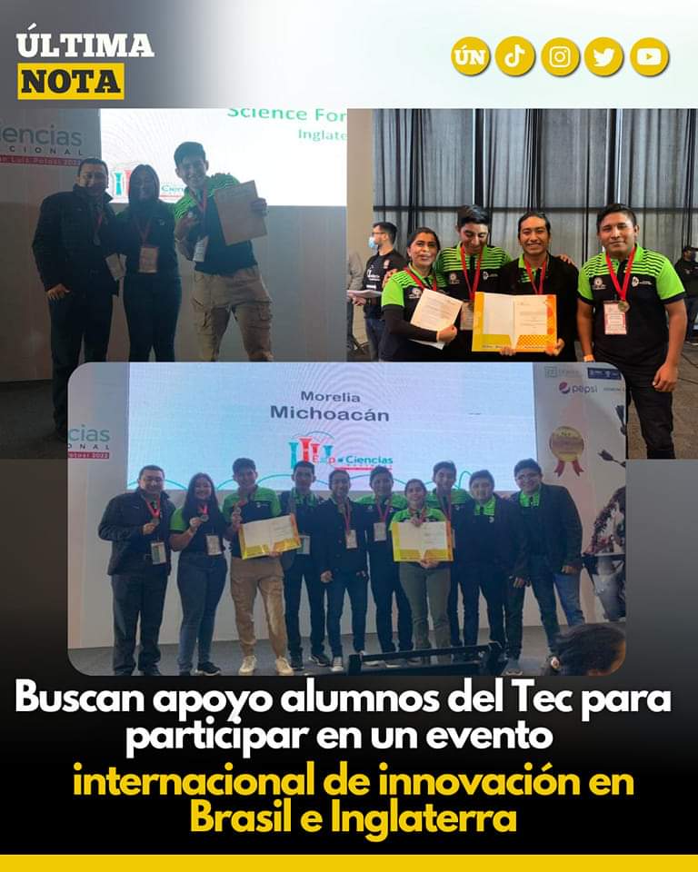Buscan apoyo alumnos del Tec para participar en un evento internacional de innovación en Brasil e Inglaterra