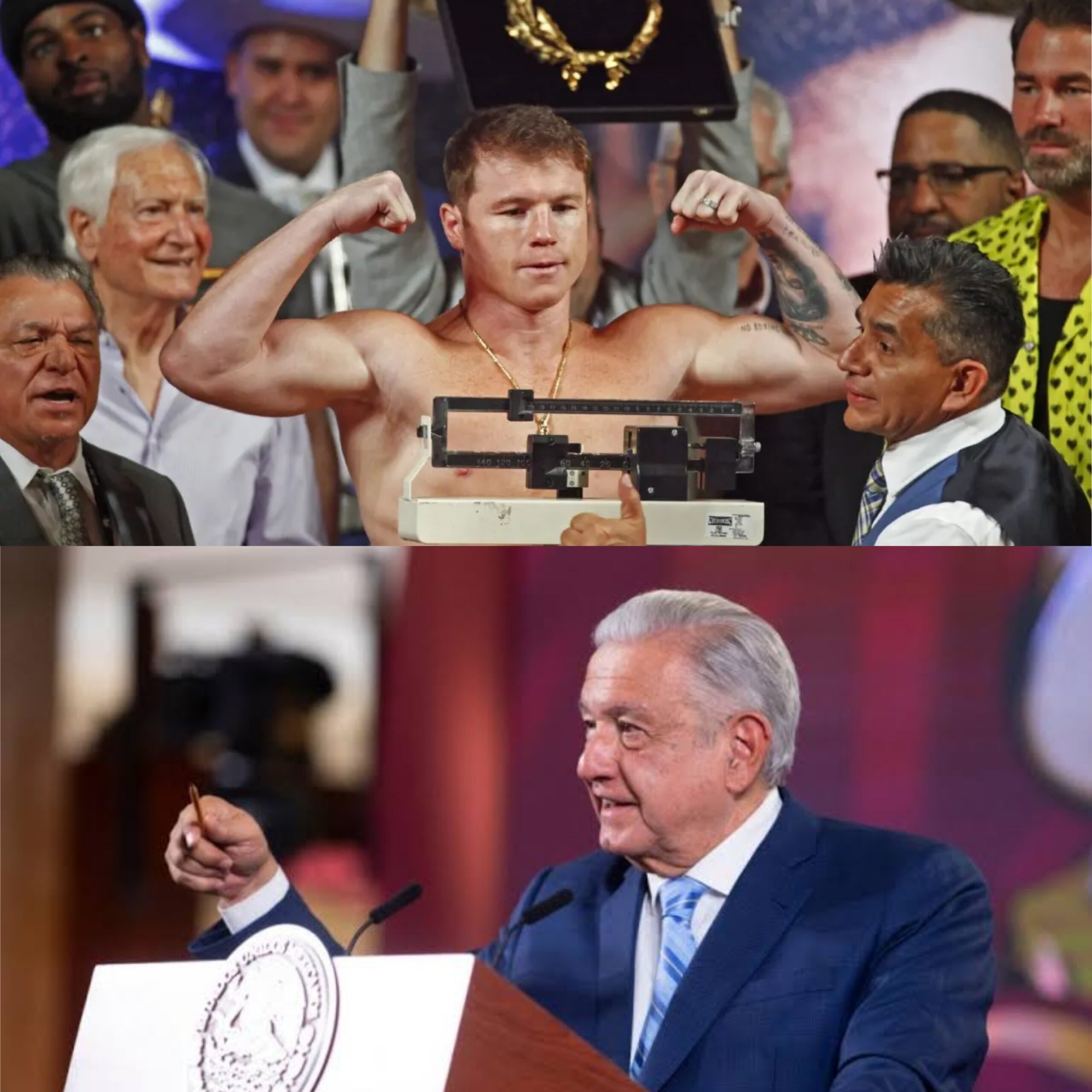 AMLO felicita a Canelo y Checo Pérez por victorias