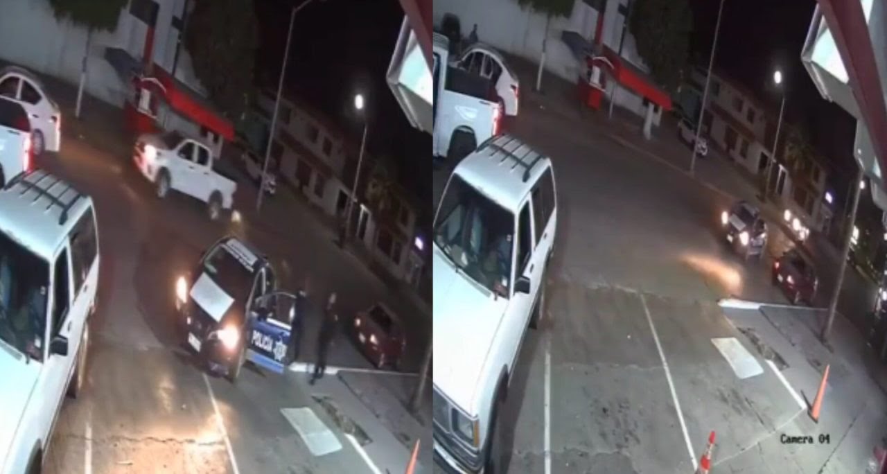 VIDEO | Policías huyen de ataque armado a florería en Los Mochis, Sinaloa