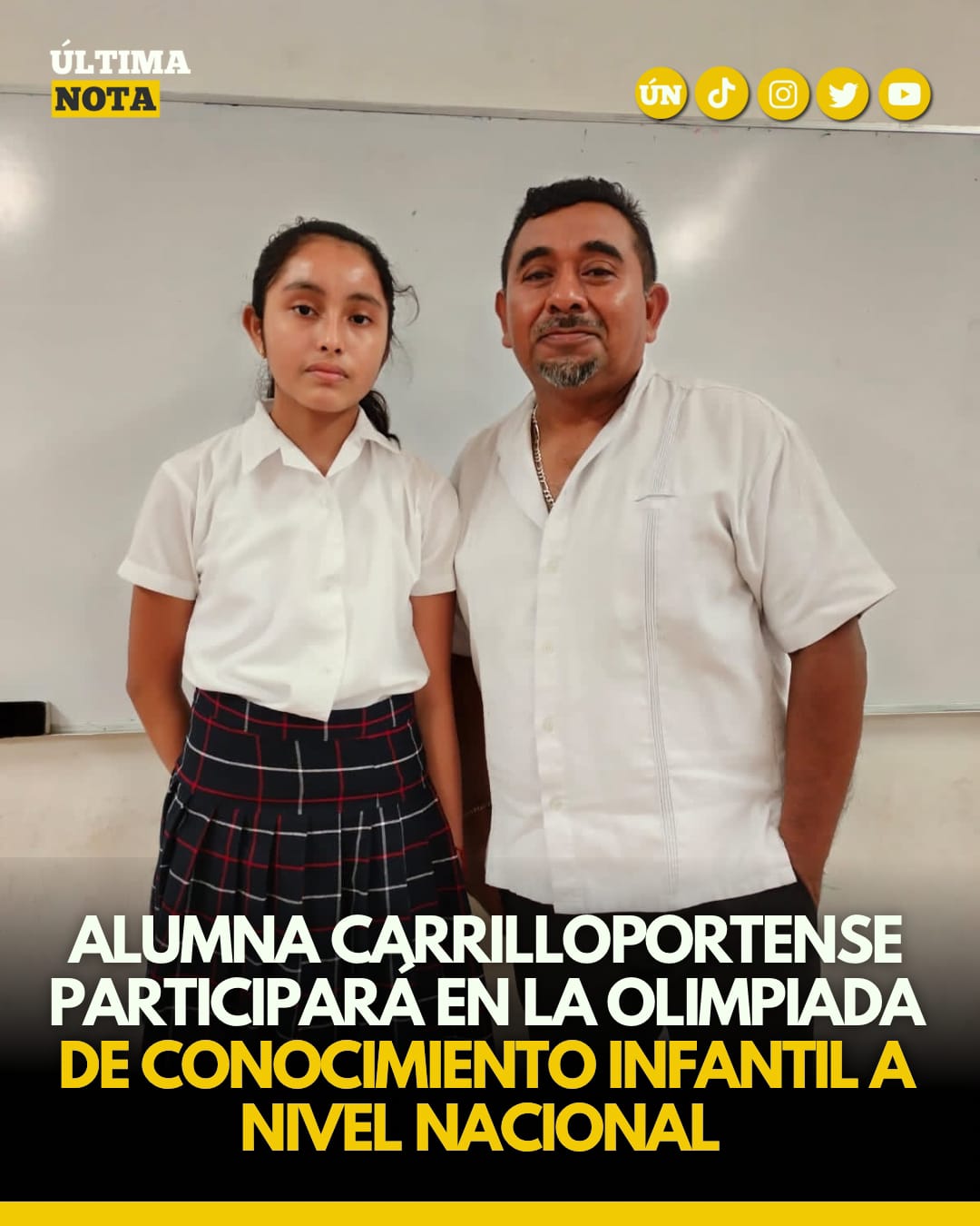 Alumna Carrilloportense participará en la olímpiada de conocimiento infantil a nivel nacional