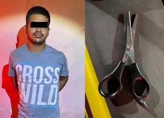 Detienen a hombre por golpear a su madre y amenazarla con unas tijeras en Monterrey