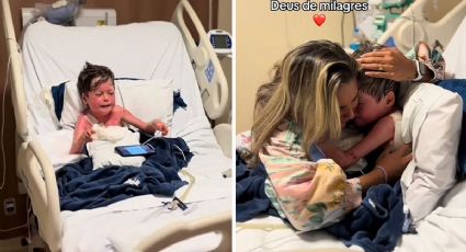 ¡Conmovedor! Niño despierta tras 16 días en coma y se reencuentra con su madre