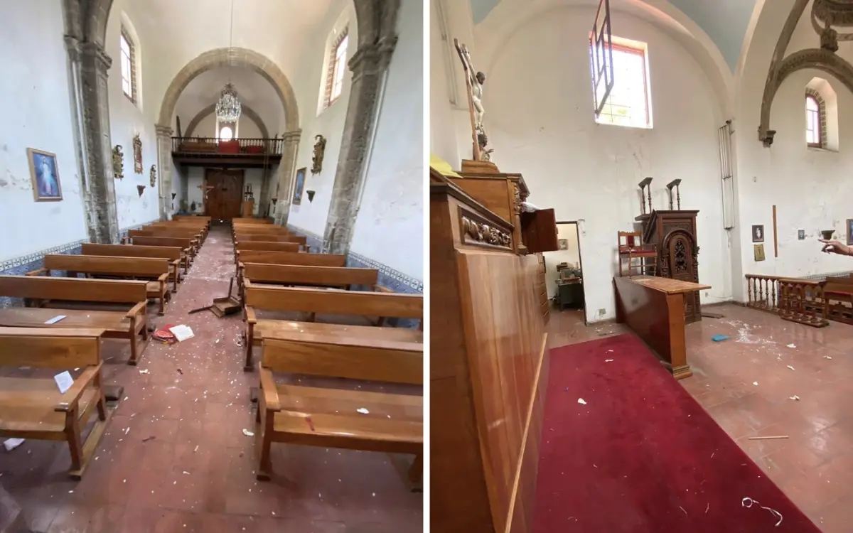 Vandalizan Capilla de Tlaxcoaque en el Centro Histórico