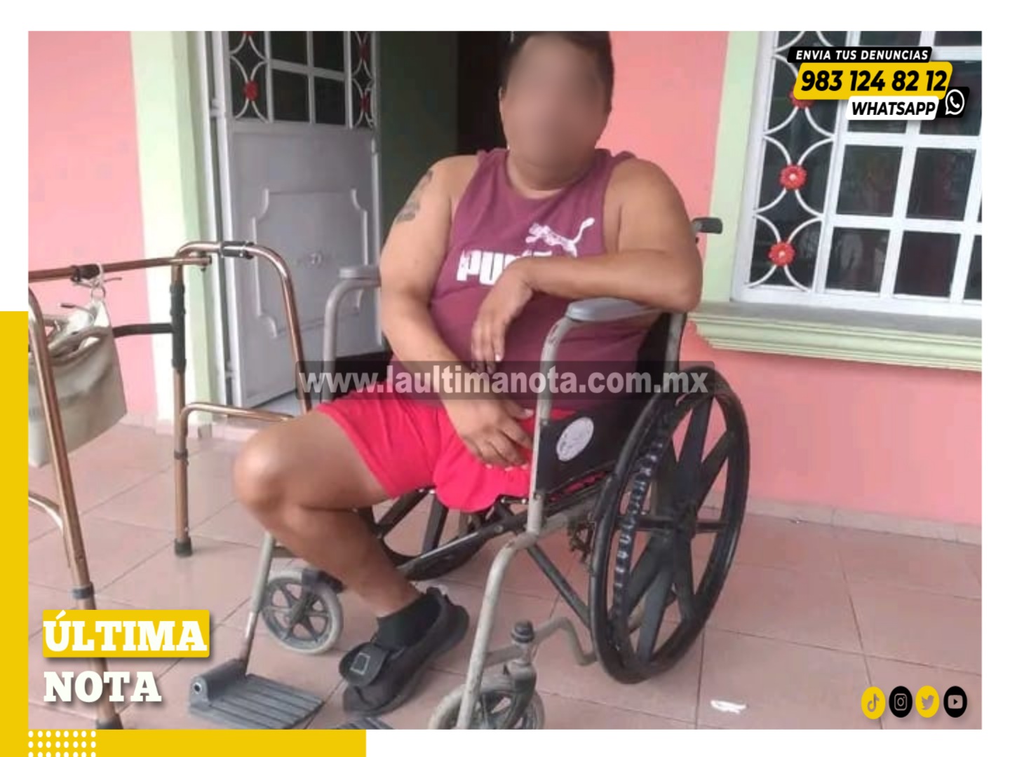 Clama justicia persona con discapacidad tras sufrir violencia y presunto robo por parte de pareja