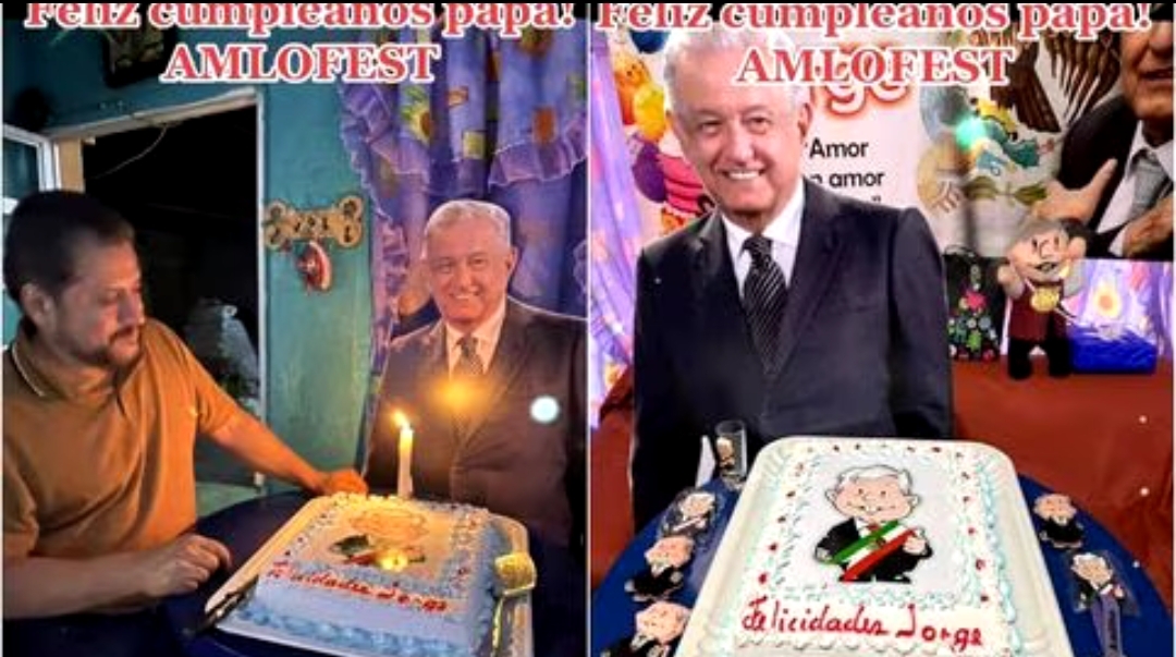 Papá celebra cumpleaños con temática de López Obrador y lo llama “AMLO Fest”