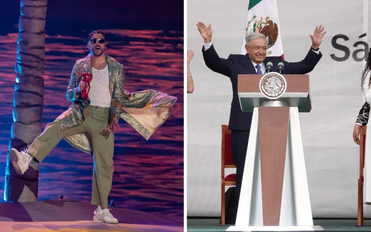 Bad Bunny y Grupo Frontera dan permiso a AMLO para poner Un x100to en mañanera