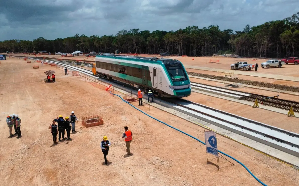 Primer tramo del Tren Maya está listo para pruebas dinámicas
