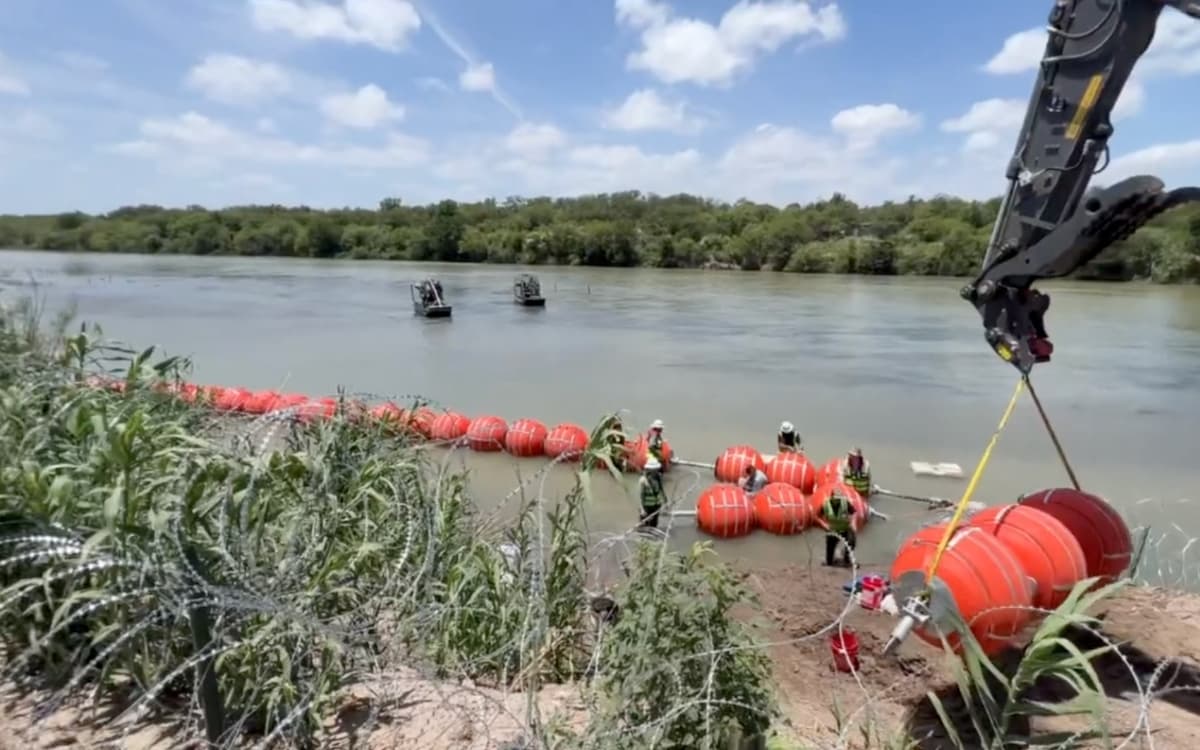México acusa que muro flotante en Río Bravo viola tratados internacionales