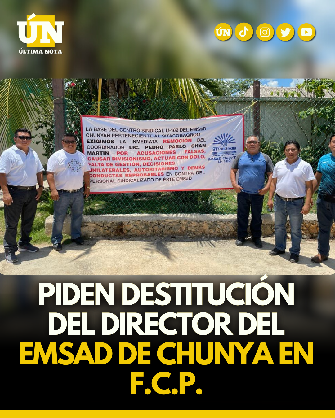 Piden destitución de director del Emsad en Chunya