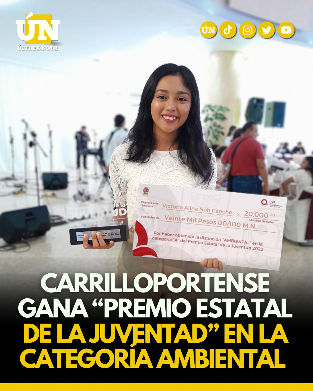Carrilloportense gana “Premio Estatal de la Juventud” en la categoría ambiental