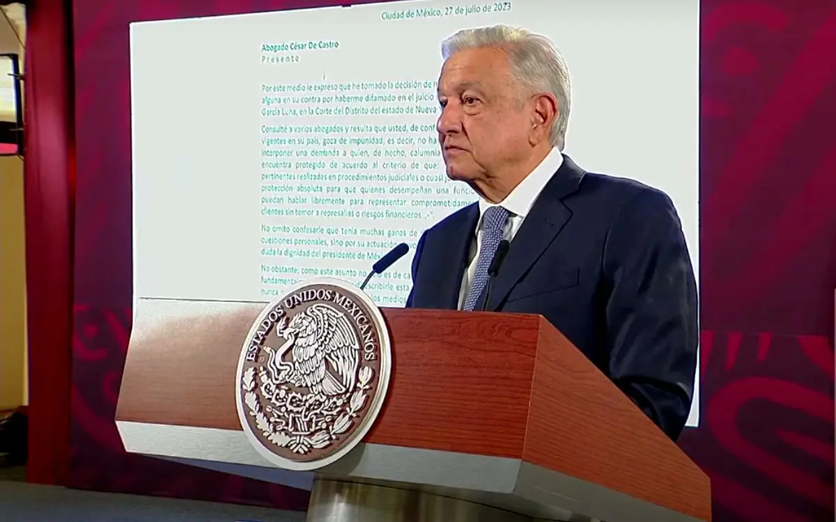 AMLO lee carta al abogado de García Luna; ‘tenía ganas de denunciarlo’, confiesa