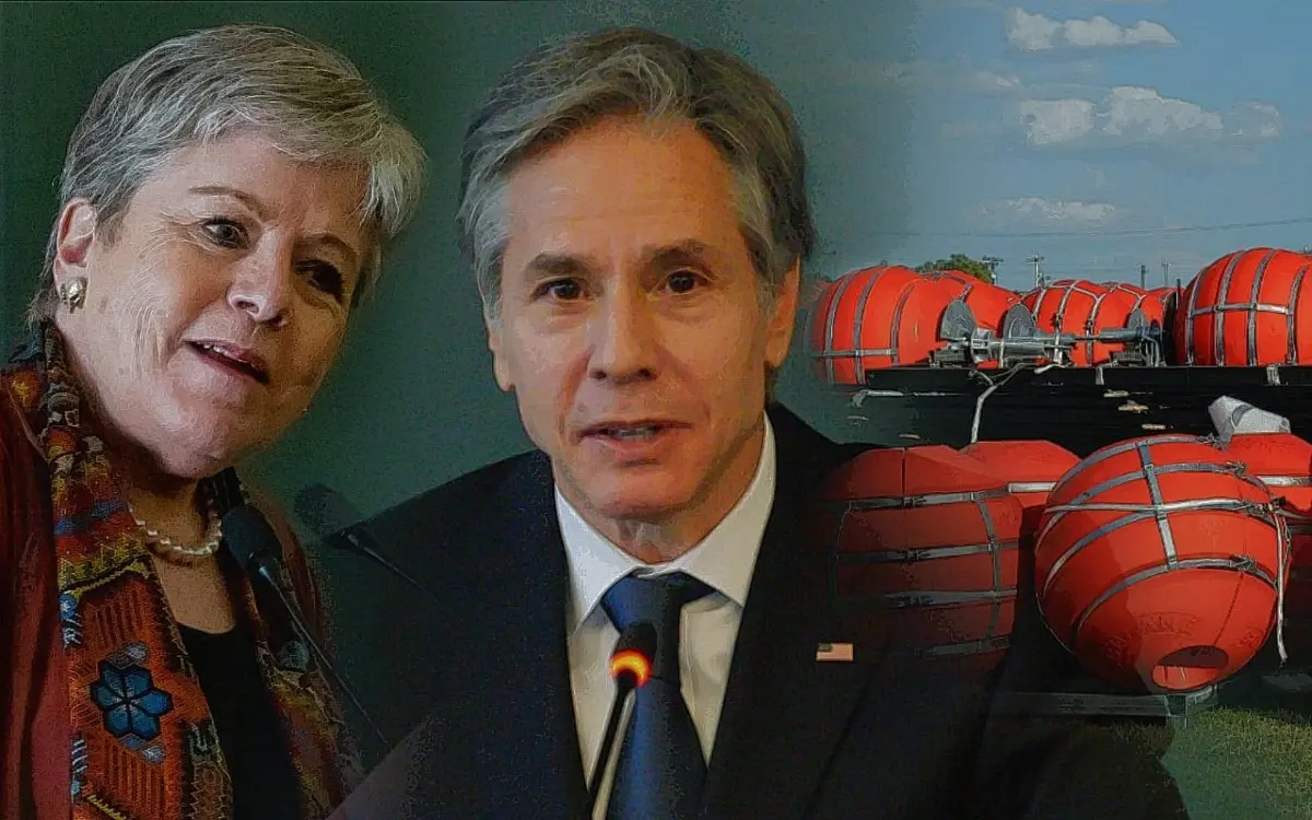 México y EU crearán grupo de trabajo para retirar boyas alambradas en Texas