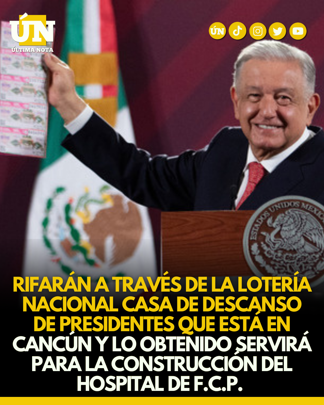 AMLO invita a la rifa de la casa de descanso para presidentes en Cancún este 15 de septiembre