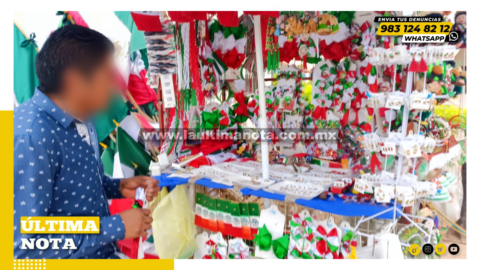 Casi no compran adornos alusivos al mes patrio