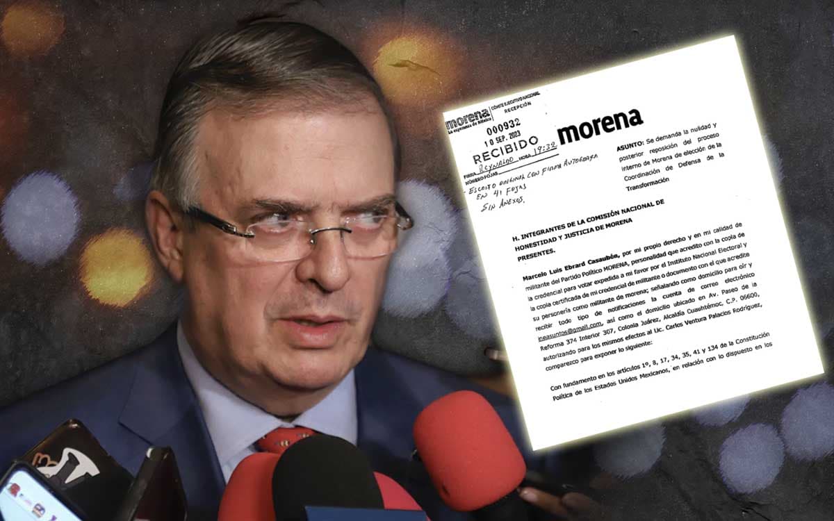 Ebrard impugna proceso interno ante Morena; pide su nulidad y reposición