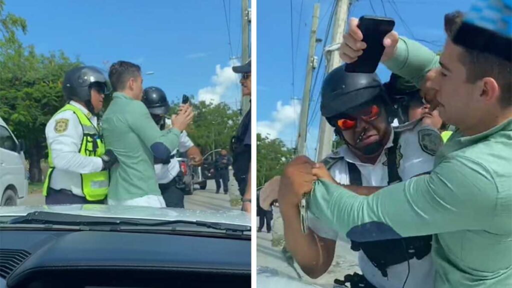 ¿Abuso de autoridad? Tiktoker denuncia que fue agredido por policías de Cancún: Vídeo