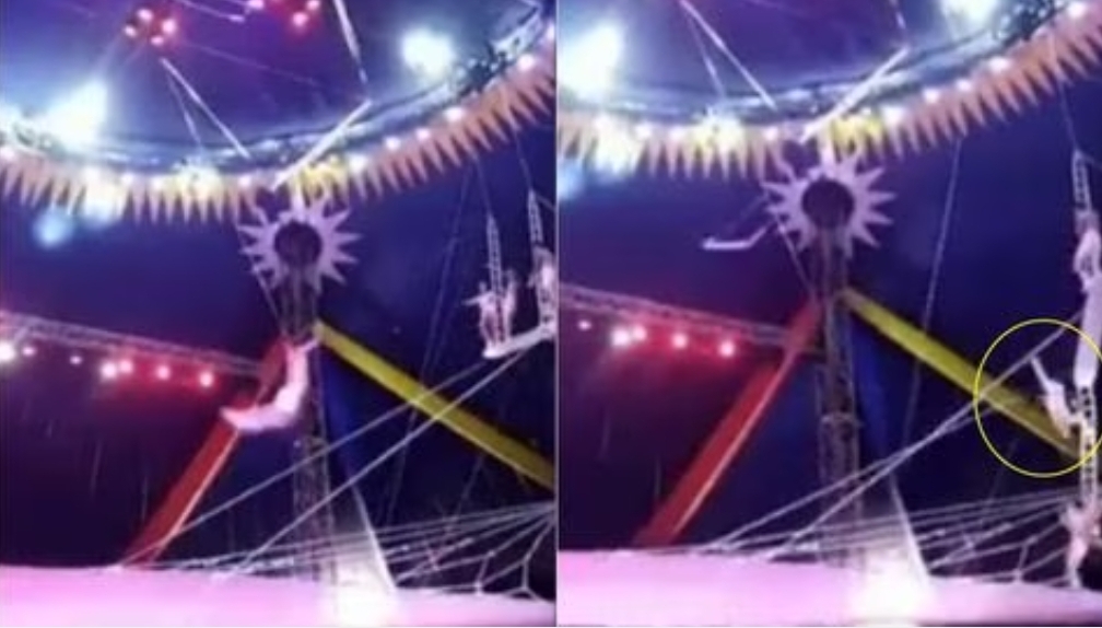 VIDEO: Trapecista chileno cae al vacío al colapsar plataforma en circo de China