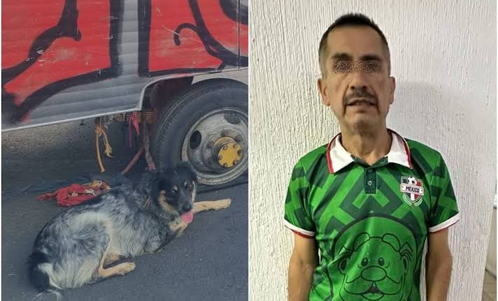 Detienen a sujeto que arrastraba del cuello a perrito con su remolque en Venustiano Carranza