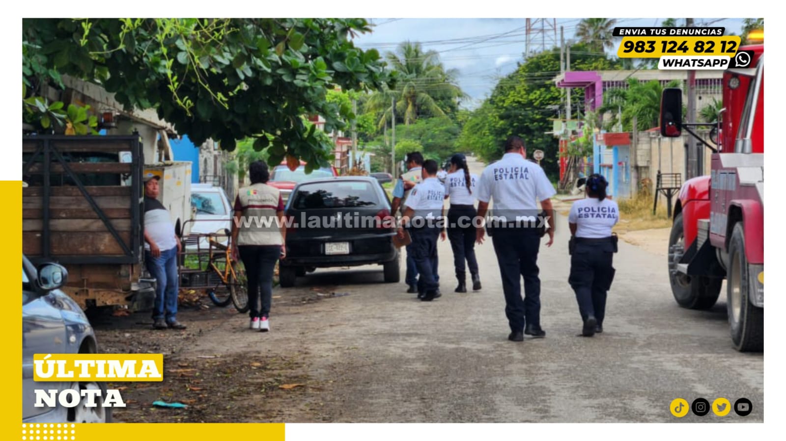 Barren con vehículos de talleres mecánicos que obstruyen la vía