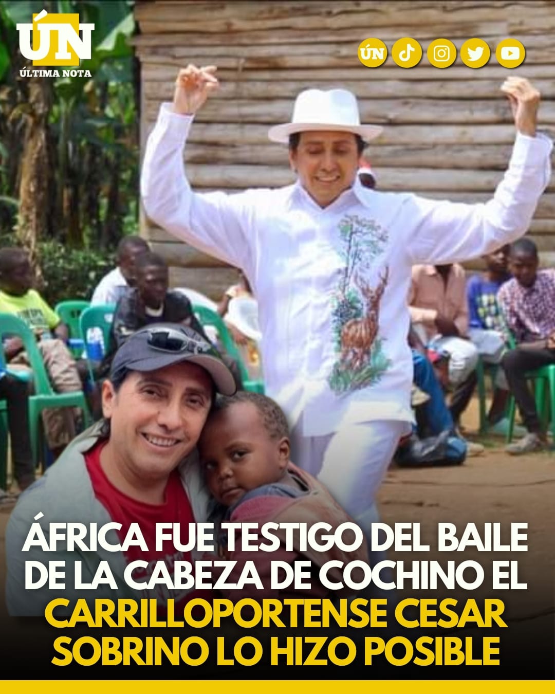 África fue testigo del baile de la cabeza de cochino el carrilloportense Cesar sobrino lo hizo posible