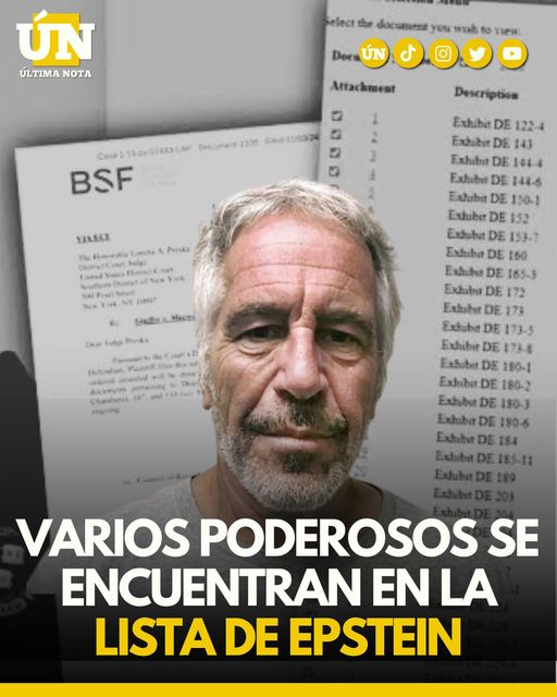 Varios poderosos se encuentran en la lista de Epstein