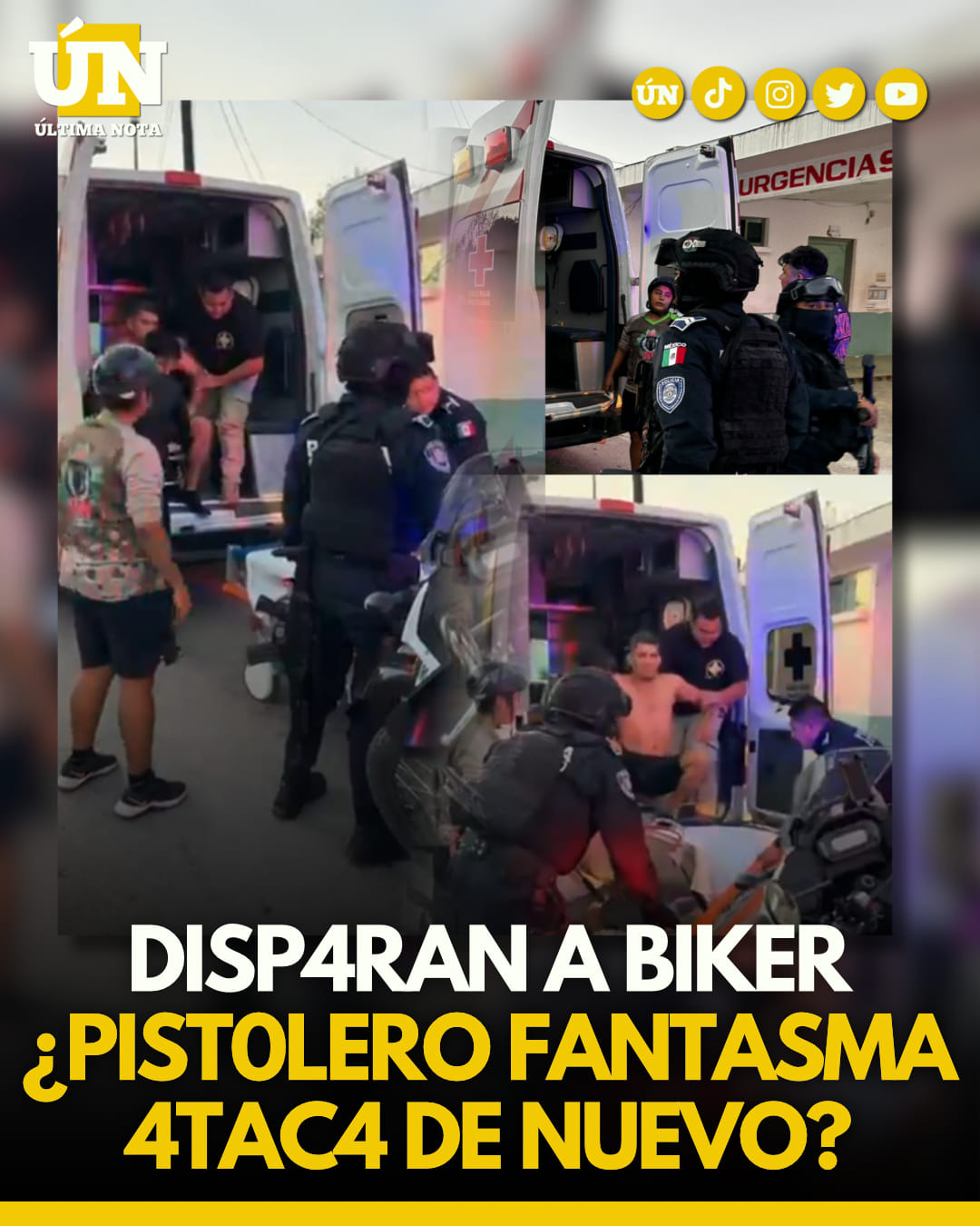 Biker recibe dispar0 mientras estaba en un sendero en Felipe Carrillo Puerto