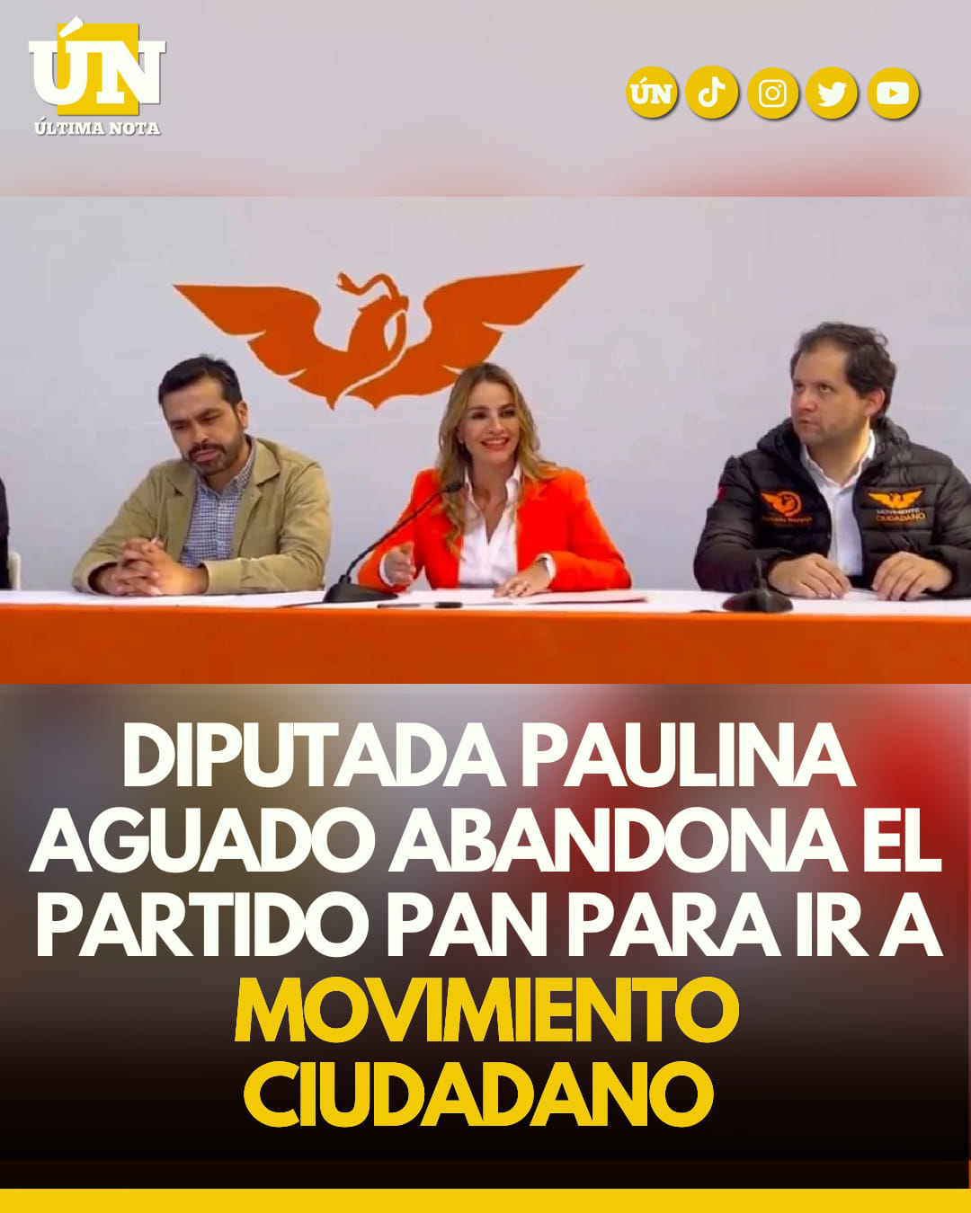 Diputada Paulina Aguado abandona el partido Pan para ir a Movimiento Ciudadano