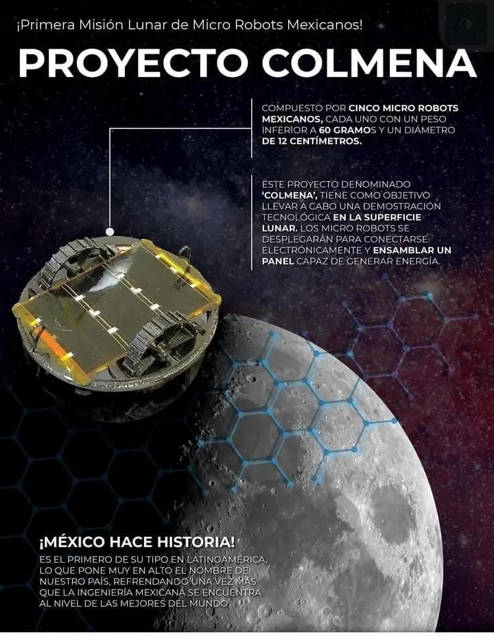 México hace historia, UNAM envía micro robots rumbo a la luna