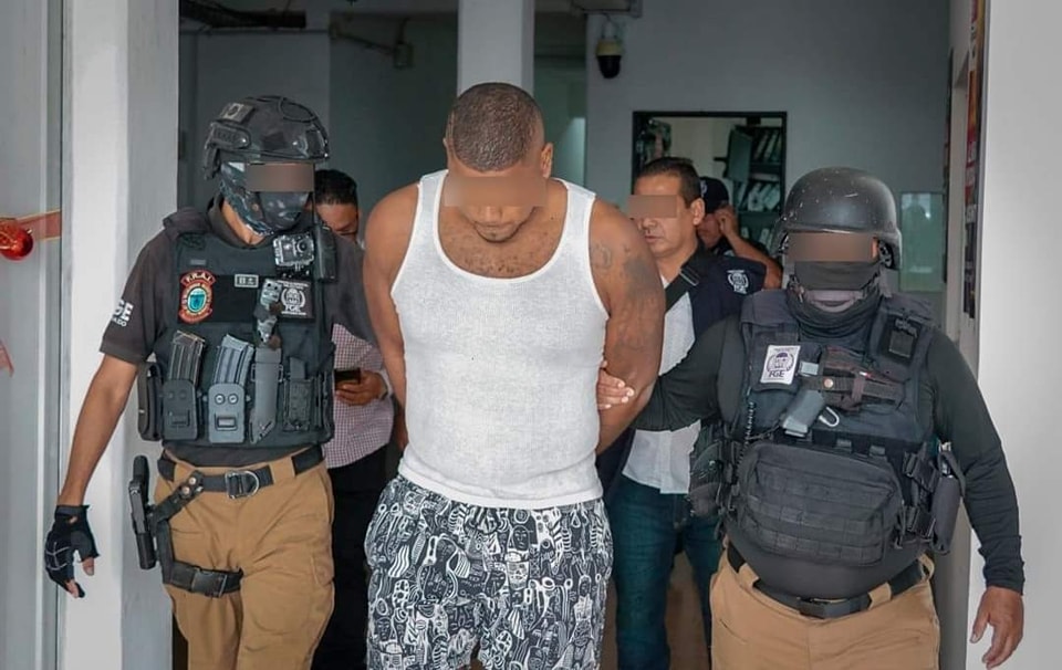 Capturan a peligroso delincuente de Panamá en Playa del Carmen, por la INTERPOL, FGR Y GN