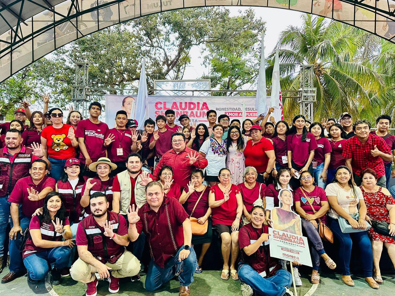 Morena- Quintana Roo cierra precampaña de Claudia Sheinbaum con amplia movilización en municipios