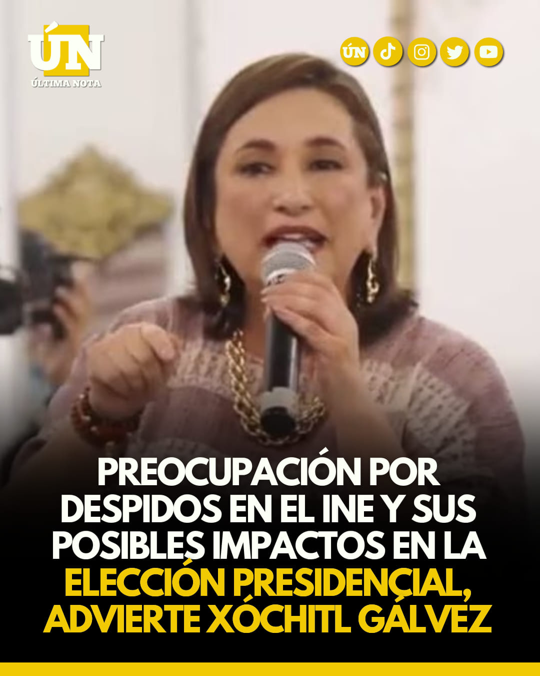 Preocupación por despidos en el INE y sus posibles impactos en la elección presidencial, advierte Xóchitl Gálvez